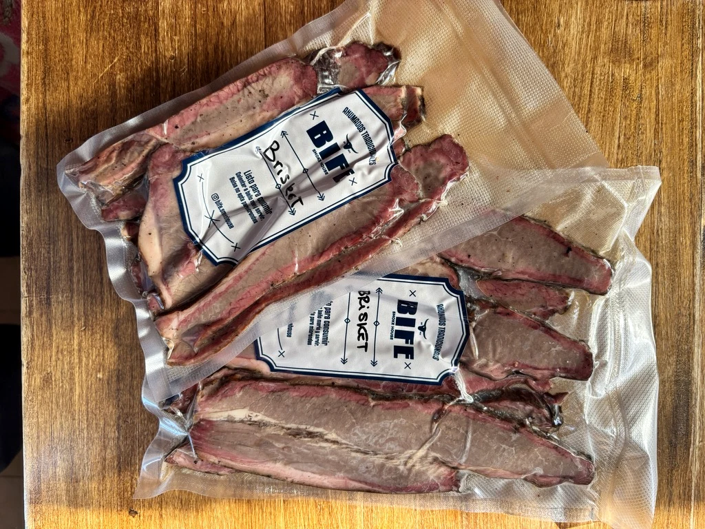 Paquetes de Brisket BIFE envasados al vacío